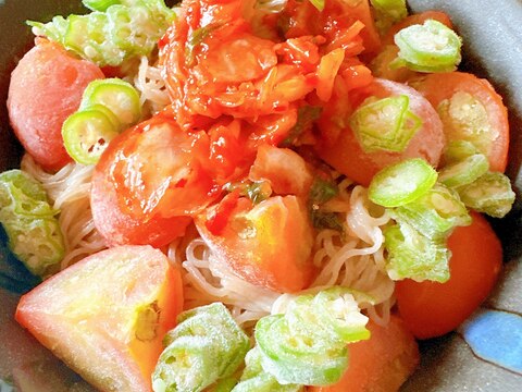 冷凍野菜でひえひえ冷麺୨୧ … ୨୧